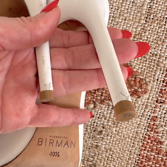 Alexandre Birman 100mm Clarice White Leather Pointy Pump 40.5 - Picture 9 of 12